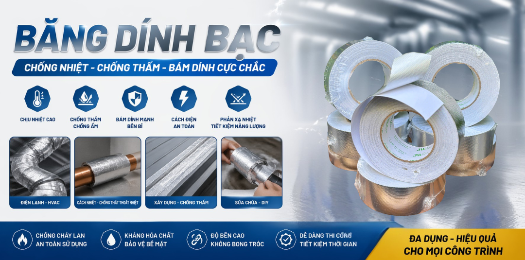 Băng dính nhôm siêu dai |Nhà cung cấp uy tín giá rẻ